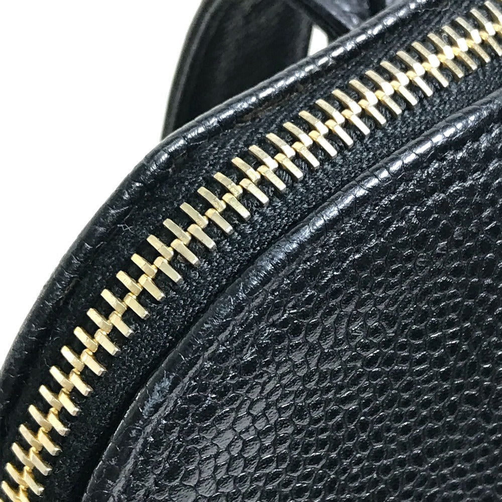 CHANEL Shoulder Bag Caviar skin black vintage COCO Mark CC Women Used Authentic