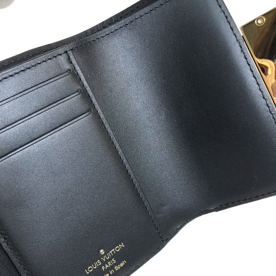 LOUIS VUITTON Trifold wallet M68725 Monogram reverse canvas Brown Monogram reverse Portefeuille Dauphine Compact Women Used Authentic