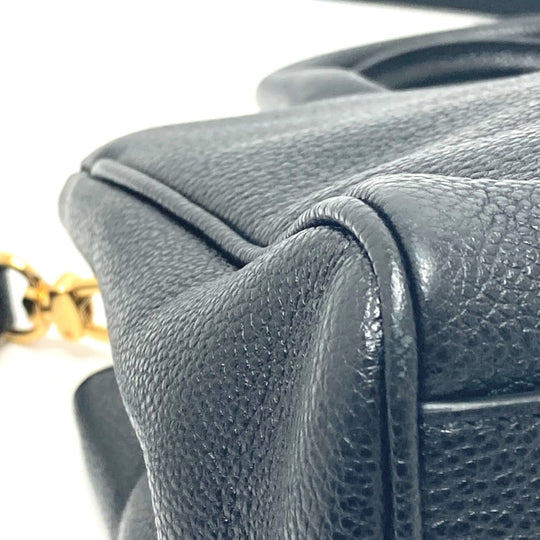ETRO Handbag leather black Floral 2WAY Shoulder Bag Women Used Authentic