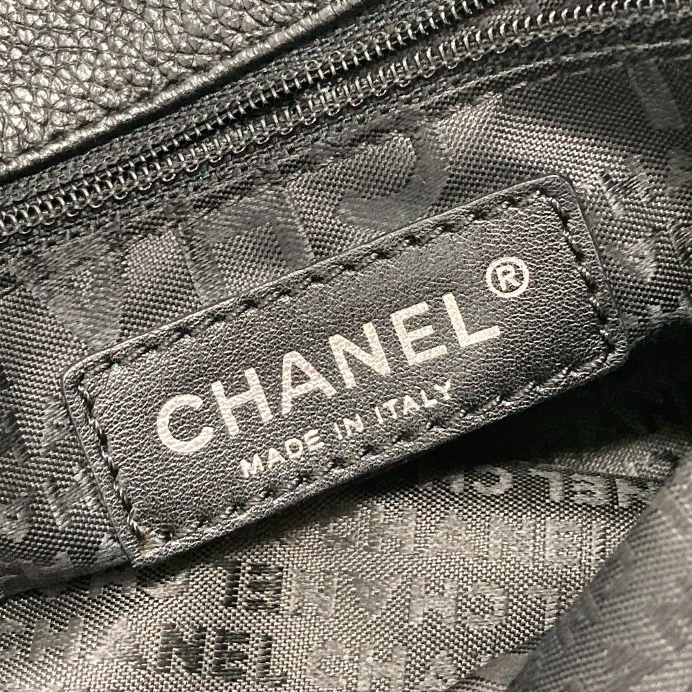 CHANEL Tote Bag A29292 leather black Executive Handbag Women Used Authentic