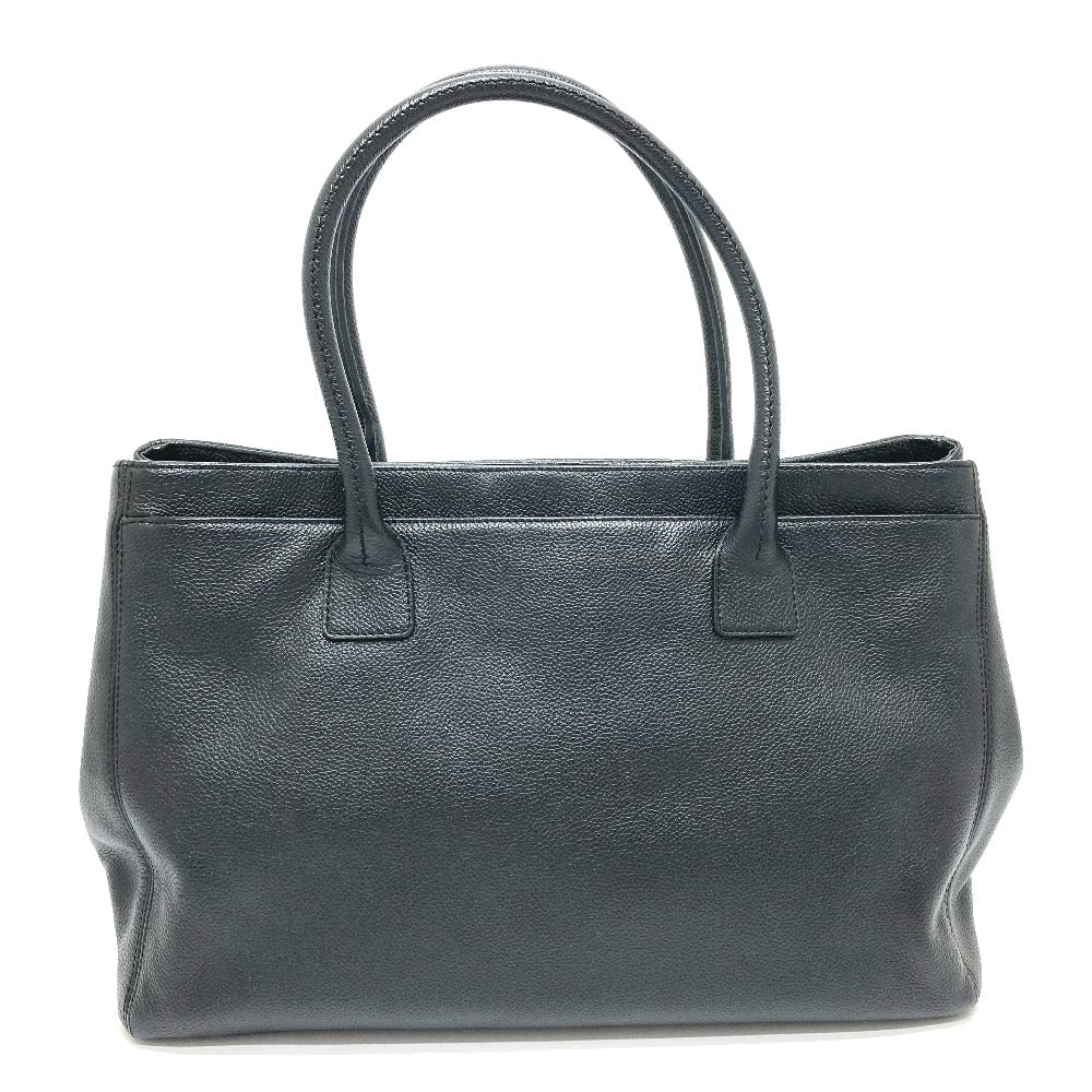 CHANEL Tote Bag A29292 leather black Executive Handbag Women Used Authentic