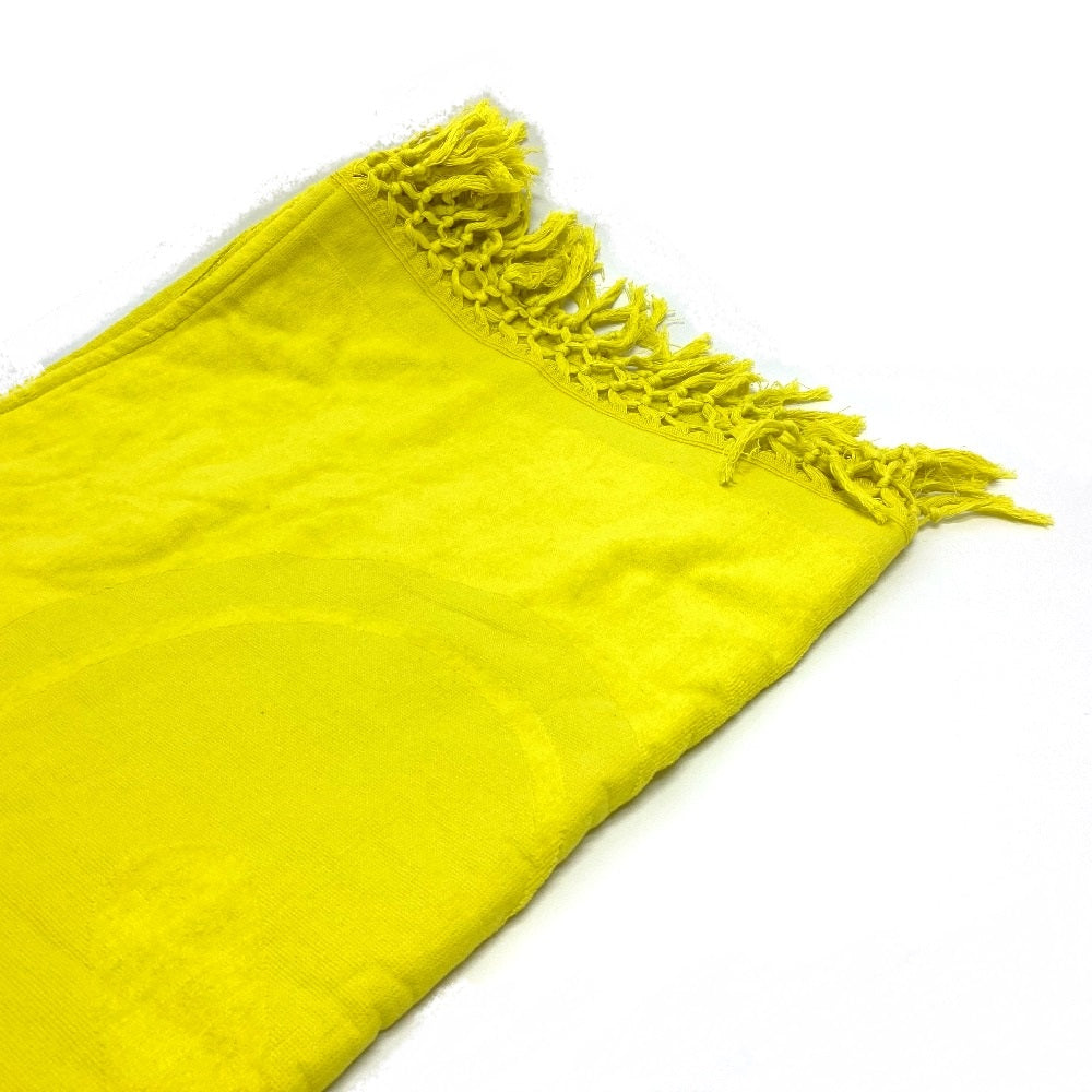 LOEWE towel cotton yellow fringe Paula's Ibiza unisex(Unisex) Used Authentic