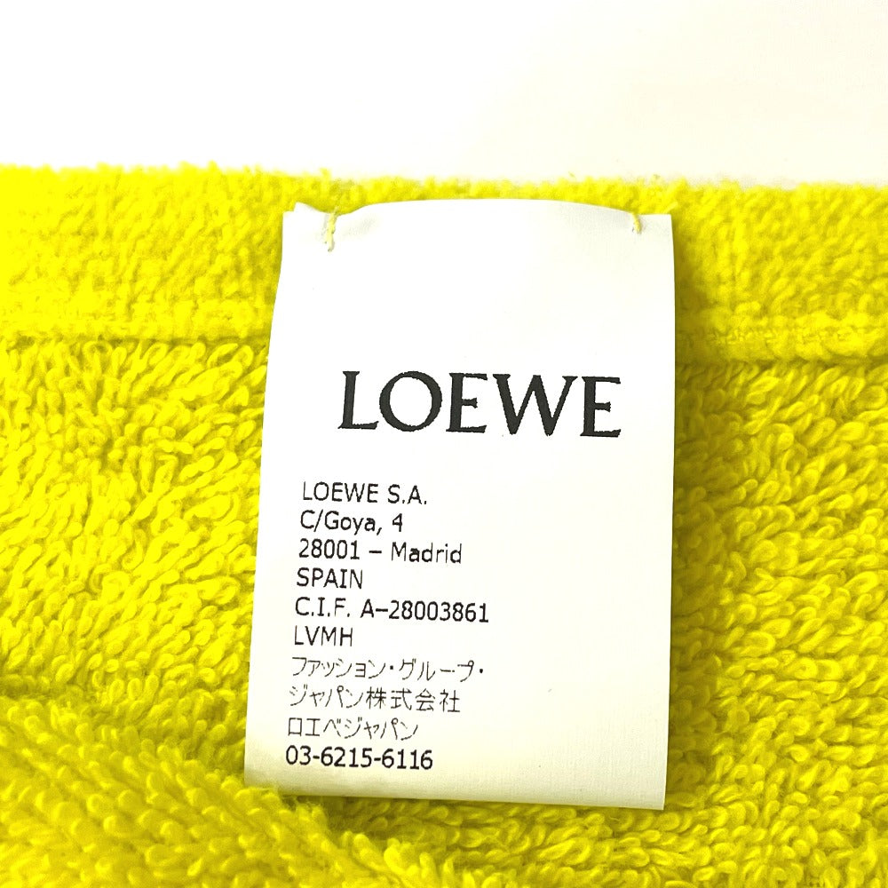 LOEWE towel cotton yellow fringe Paula's Ibiza unisex(Unisex) Used Authentic