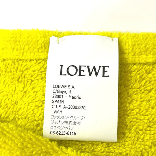 LOEWE towel cotton yellow fringe Paula's Ibiza unisex(Unisex) Used Authentic