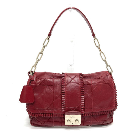 Christian Dior Shoulder Bag 10-MA-0150 leather Red Miss Dior new rock cannage Women Used Authentic