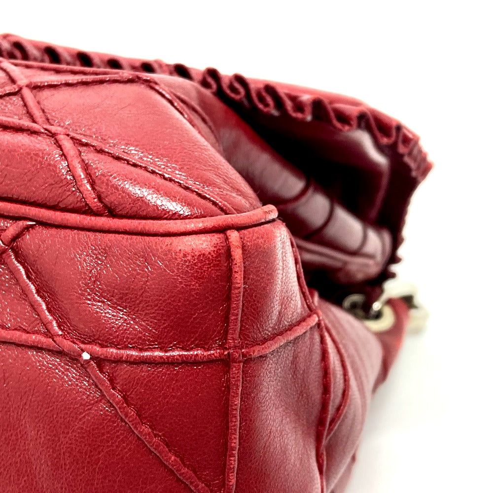 Christian Dior Shoulder Bag 10-MA-0150 leather Red Miss Dior new rock cannage Women Used Authentic