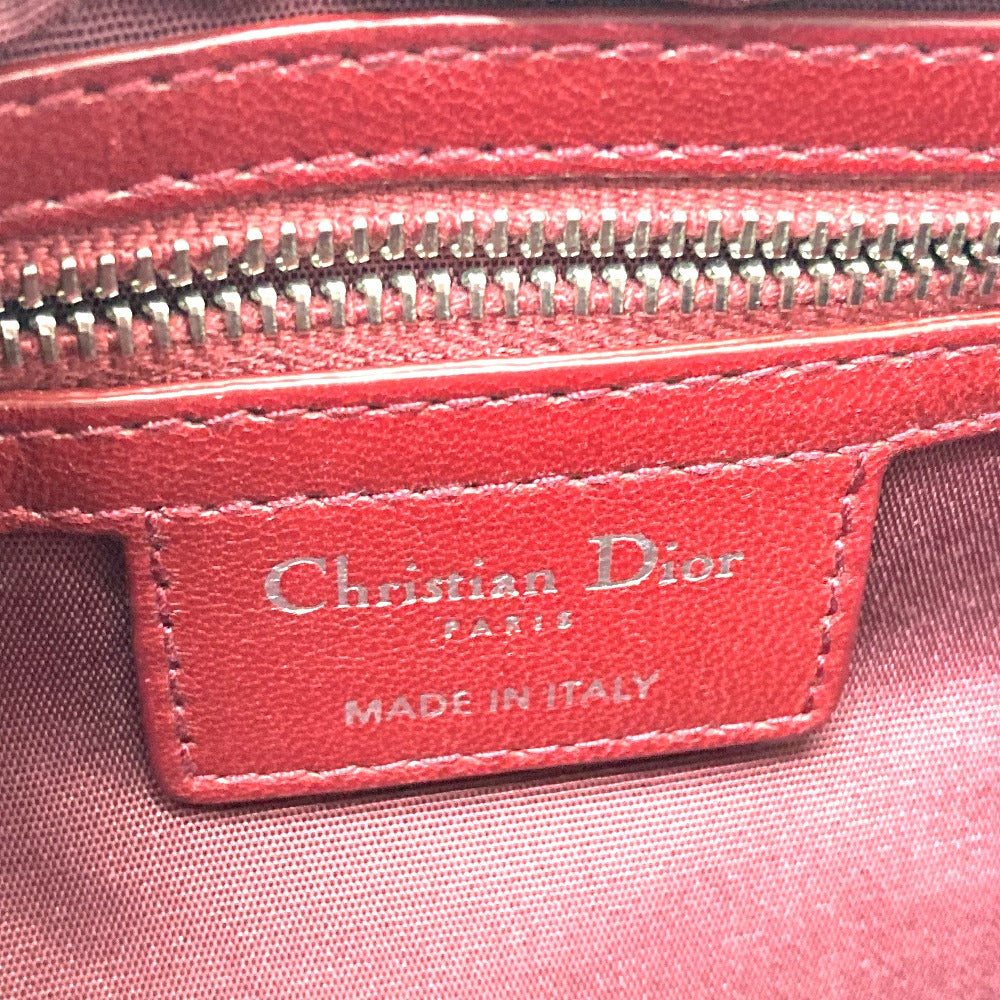 Christian Dior Shoulder Bag 10-MA-0150 leather Red Miss Dior new rock cannage Women Used Authentic