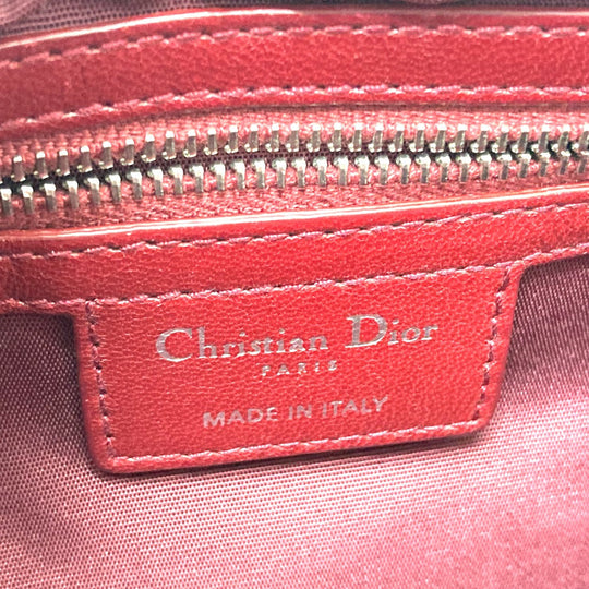 Christian Dior Shoulder Bag 10-MA-0150 leather Red Miss Dior new rock cannage Women Used Authentic