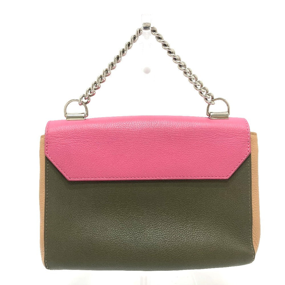 LOUIS VUITTON Shoulder Bag M54103 leather Pink x Khaki x Beige Tricolor Rock Me 2 BB Women Used Authentic