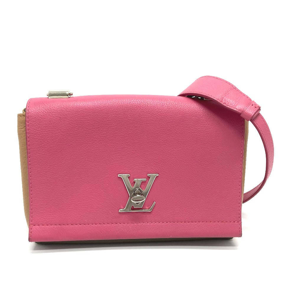 LOUIS VUITTON Shoulder Bag M54103 leather Pink x Khaki x Beige Tricolor Rock Me 2 BB Women Used Authentic
