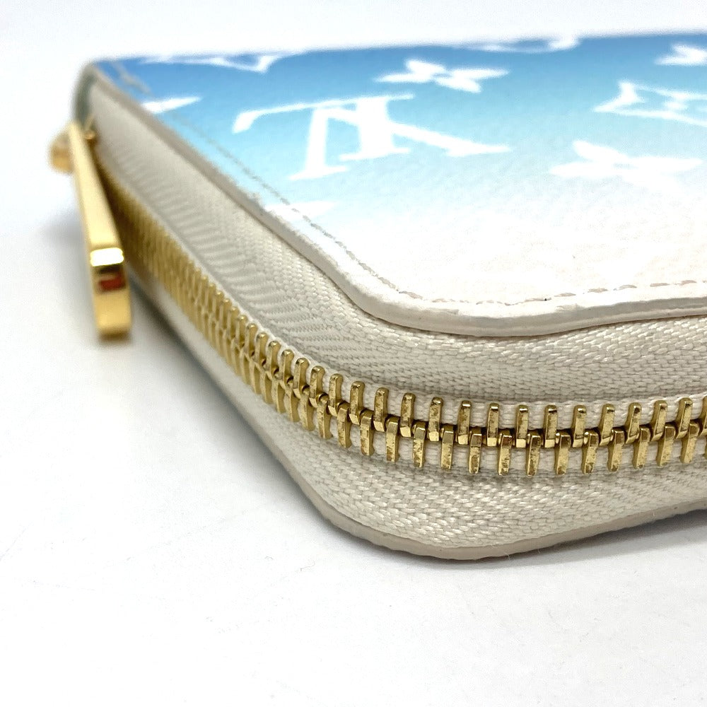 LOUIS VUITTON Long Wallet Purse M80360 Monogram canvas blue Monogram Giant By the pool Women Used Authentic