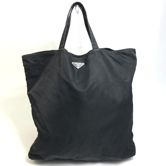 PRADA Tote Bag VA0484 Nylon black rocket Women Used Authentic