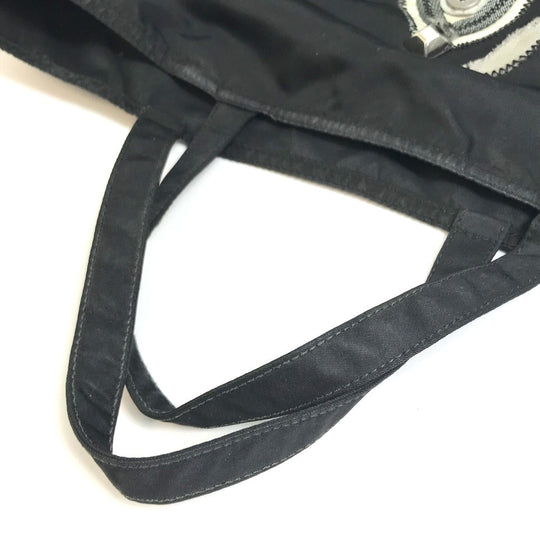 PRADA Tote Bag VA0484 Nylon black rocket Women Used Authentic