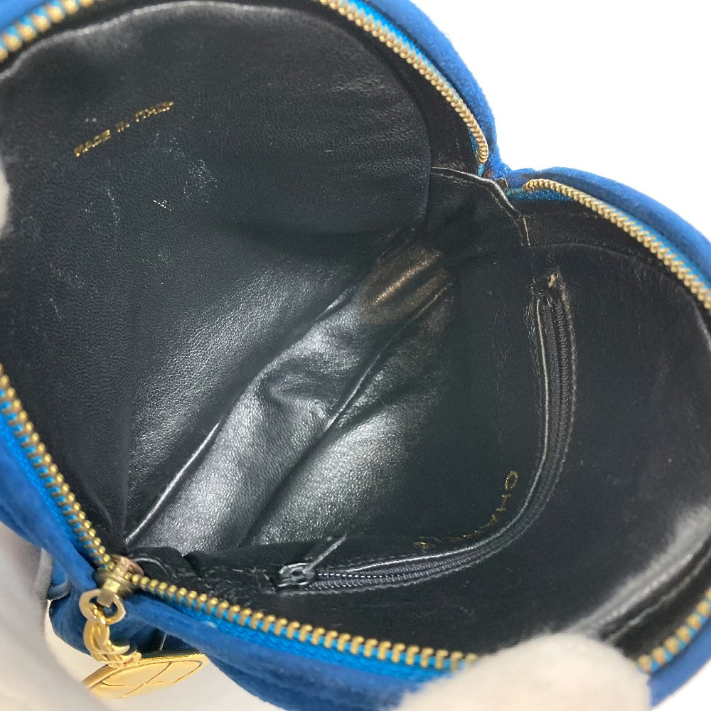 CHANEL Handbag suede blue COCO Mark CC Matrasse Chain Women Used Authentic