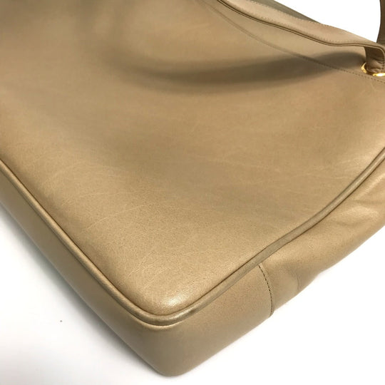 CHANEL Tote Bag lambskin beige Bag Shoulder Bag CC COCO Mark logo Studs Women Used Authentic