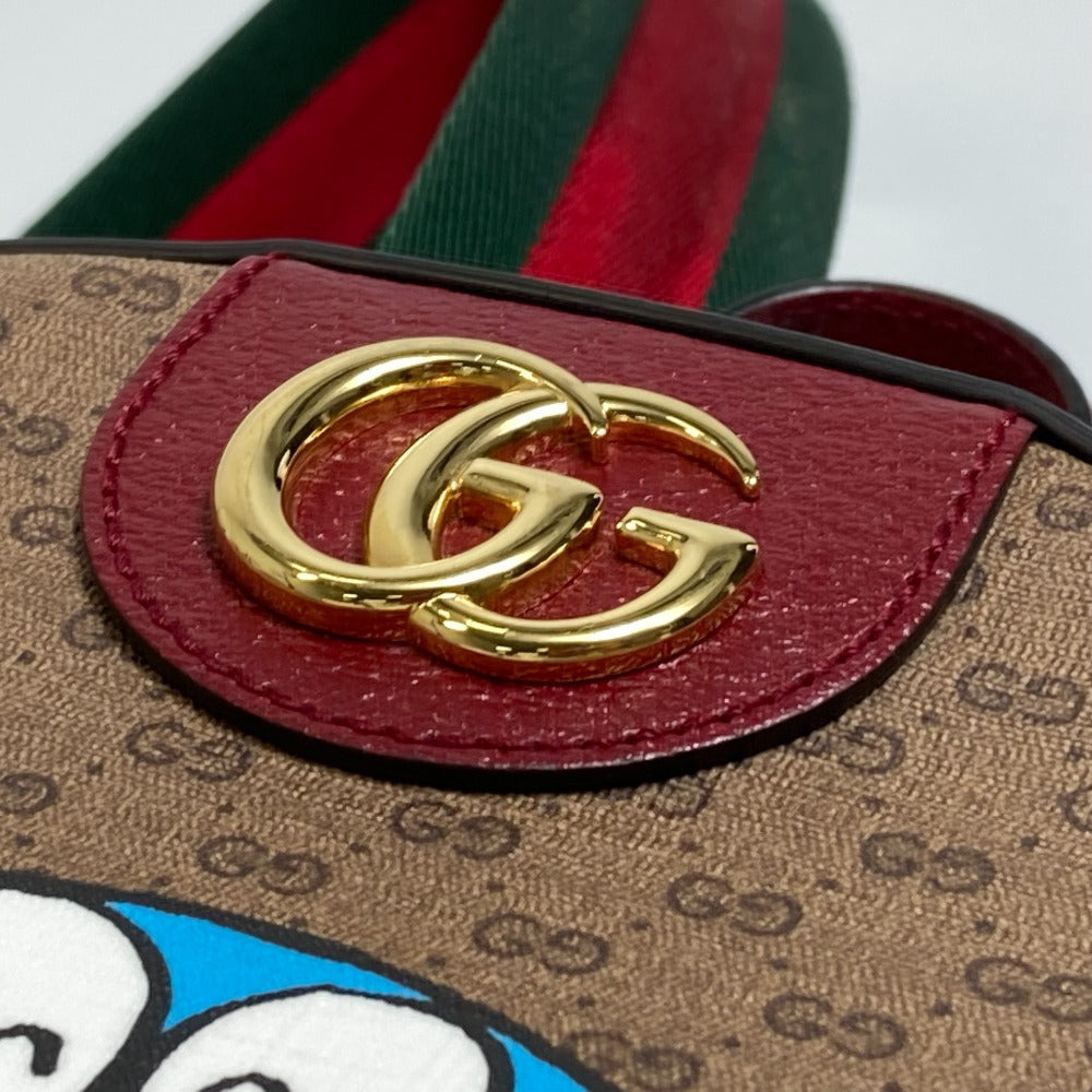GUCCI Backpack 647816 PVC / Leather Beige x red GG Supreme Doraemon x GUCCI Small unisex(Unisex) Used Authentic