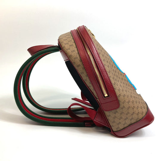GUCCI Backpack 647816 PVC / Leather Beige x red GG Supreme Doraemon x GUCCI Small unisex(Unisex) Used Authentic