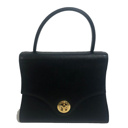 GIVENCHY Handbag leather black Shoulder Bag vintage unisex(Unisex) Used Authentic