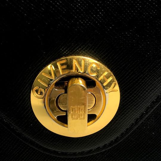 GIVENCHY Handbag leather black Shoulder Bag vintage unisex(Unisex) Used Authentic