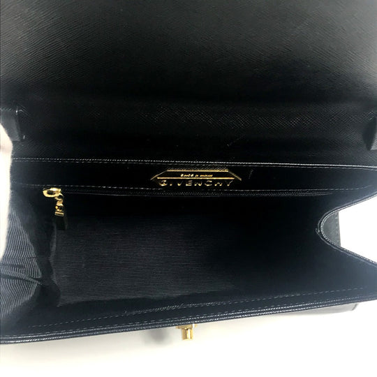 GIVENCHY Handbag leather black Shoulder Bag vintage unisex(Unisex) Used Authentic