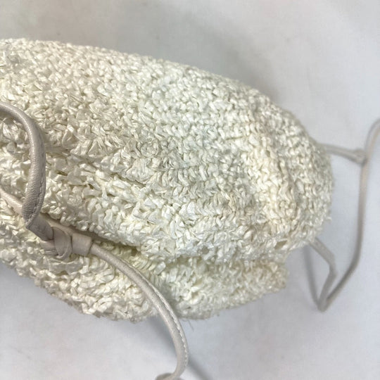 BOTTEGAVENETA Shoulder Bag 585852 Nylon / leather white Gamaguchi Mini the pouch Women Used Authentic