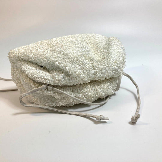BOTTEGAVENETA Shoulder Bag 585852 Nylon / leather white Gamaguchi Mini the pouch Women Used Authentic