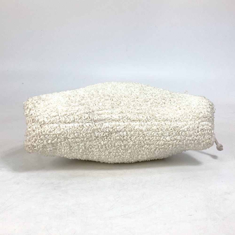 BOTTEGAVENETA Shoulder Bag 585852 Nylon / leather white Gamaguchi Mini the pouch Women Used Authentic