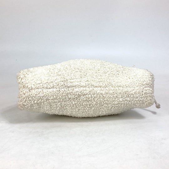 BOTTEGAVENETA Shoulder Bag 585852 Nylon / leather white Gamaguchi Mini the pouch Women Used Authentic