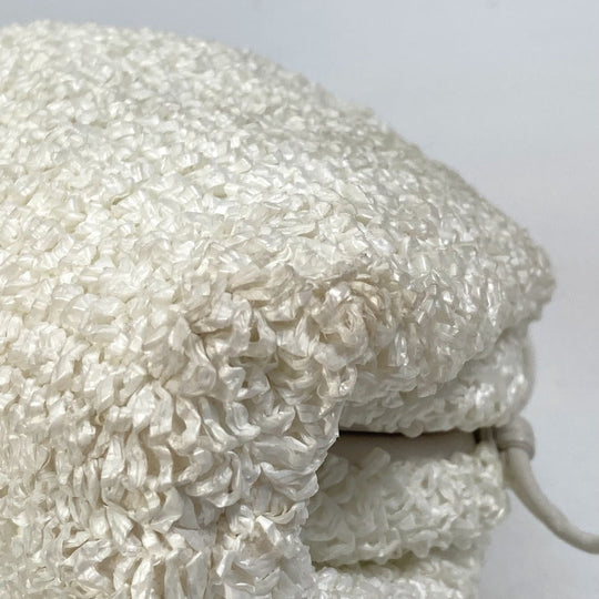 BOTTEGAVENETA Shoulder Bag 585852 Nylon / leather white Gamaguchi Mini the pouch Women Used Authentic