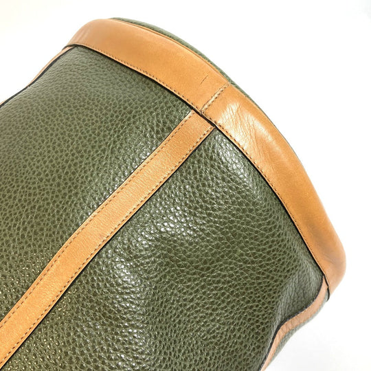 Dior Shoulder Bag leather khaki CDMetal purse Women Used Authentic