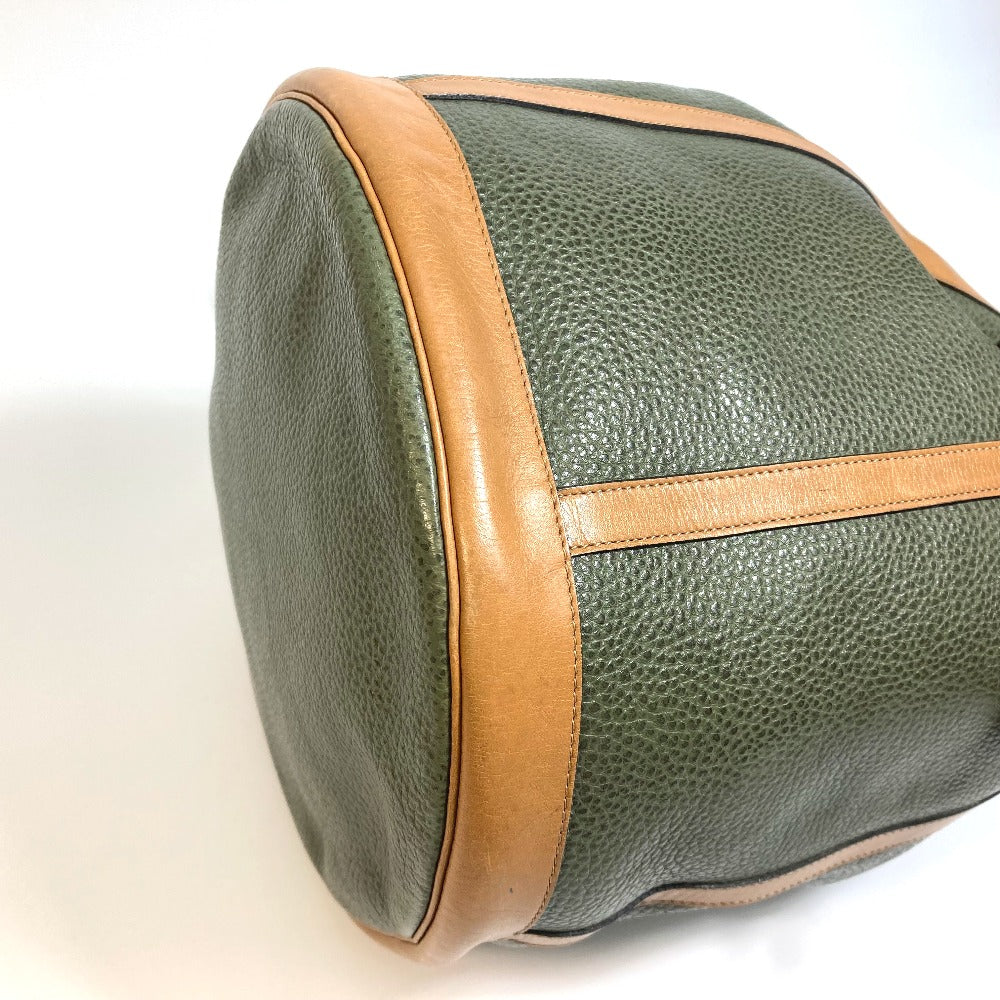 Dior Shoulder Bag leather khaki CDMetal purse Women Used Authentic