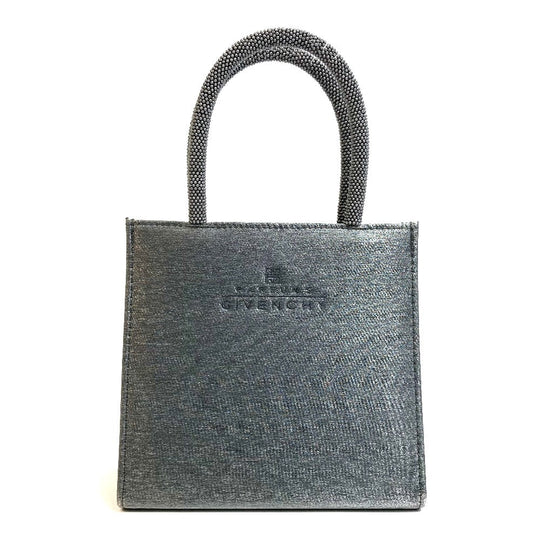 GIVENCHY Handbag Nylon gray logo mini Women Used Authentic