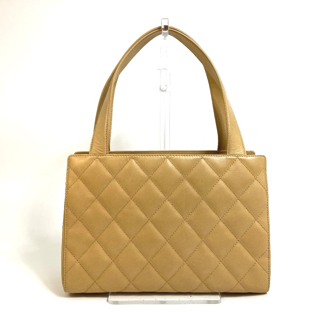 CHANEL Handbag lambskin beige CCCOCO Mark Matrasse Women Used Authentic