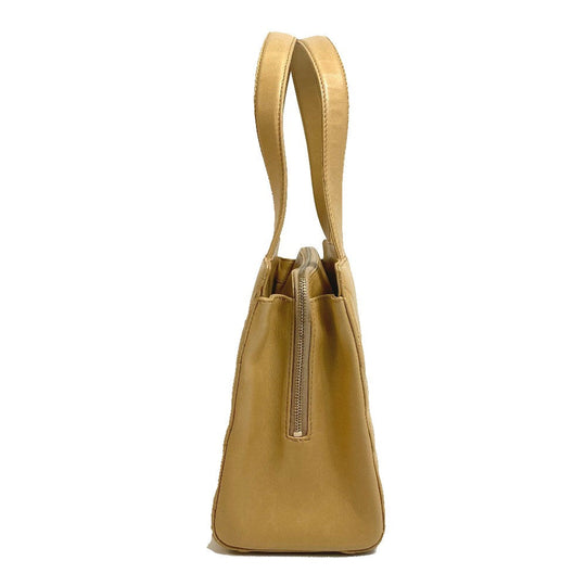 CHANEL Handbag lambskin beige CCCOCO Mark Matrasse Women Used Authentic