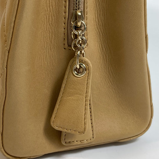CHANEL Handbag lambskin beige CCCOCO Mark Matrasse Women Used Authentic