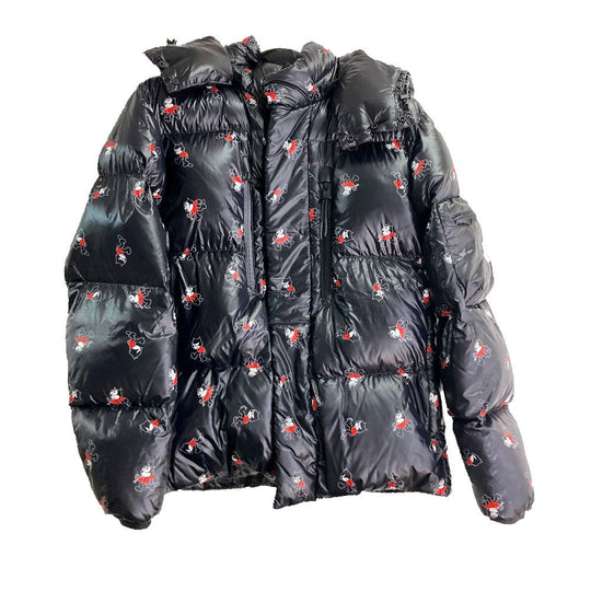 MONCLER Down jacket 1B57010 down black Felix the cat Ruin mens 3 Used Authentic