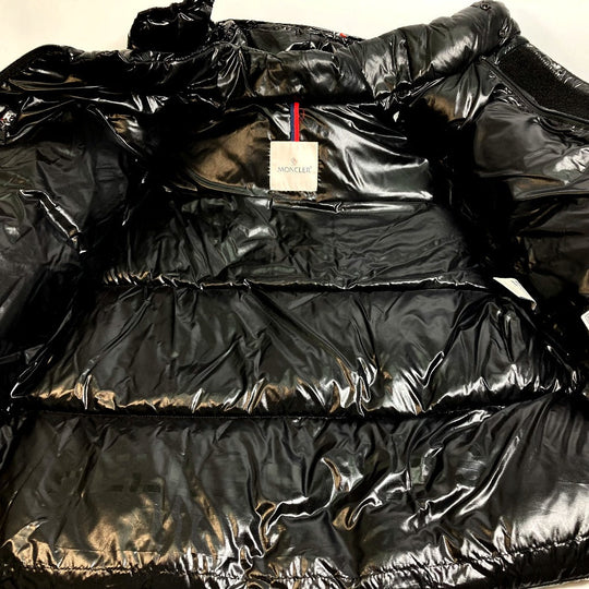 MONCLER Down jacket 1B57010 down black Felix the cat Ruin mens 3 Used Authentic