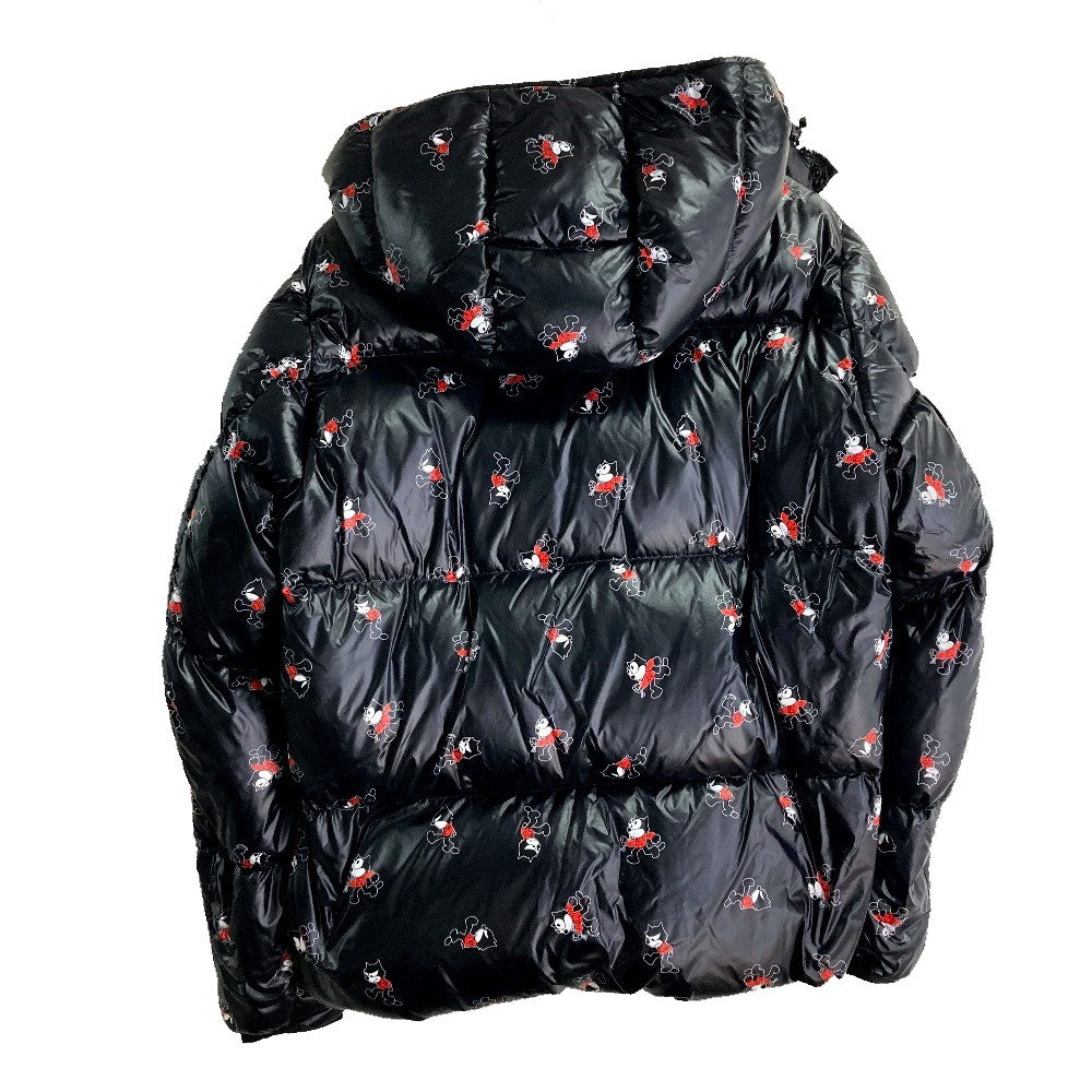 MONCLER Down jacket 1B57010 down black Felix the cat Ruin mens 3 Used Authentic