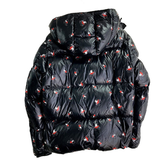 MONCLER Down jacket 1B57010 down black Felix the cat Ruin mens 3 Used Authentic