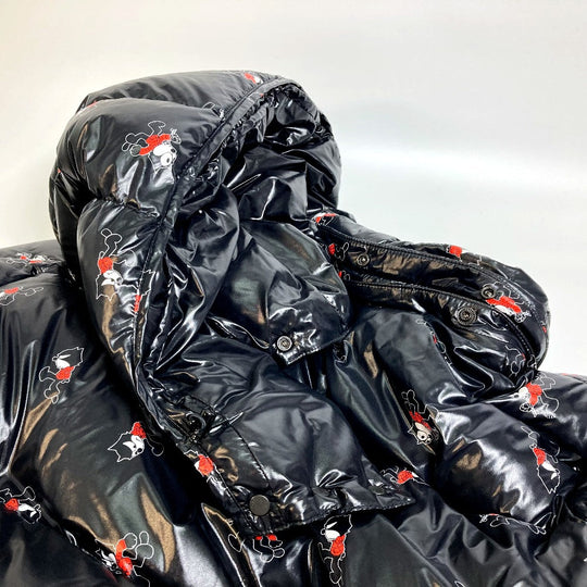 MONCLER Down jacket 1B57010 down black Felix the cat Ruin mens 3 Used Authentic