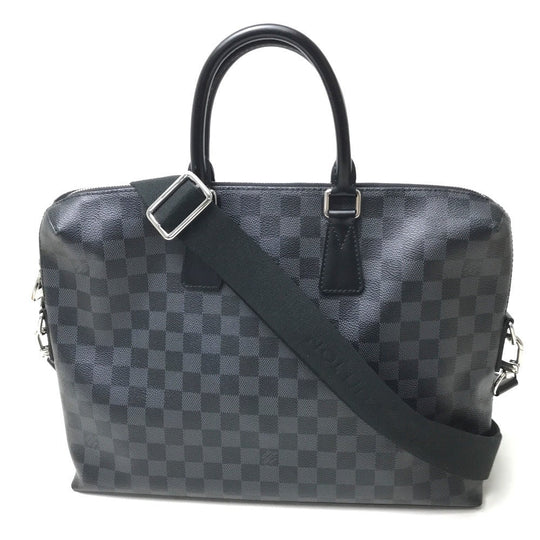 LOUIS VUITTON Business bag N48224 Damier Grafitto Canvas black Damier Graphite Porto Documan Jules mens Used Authentic