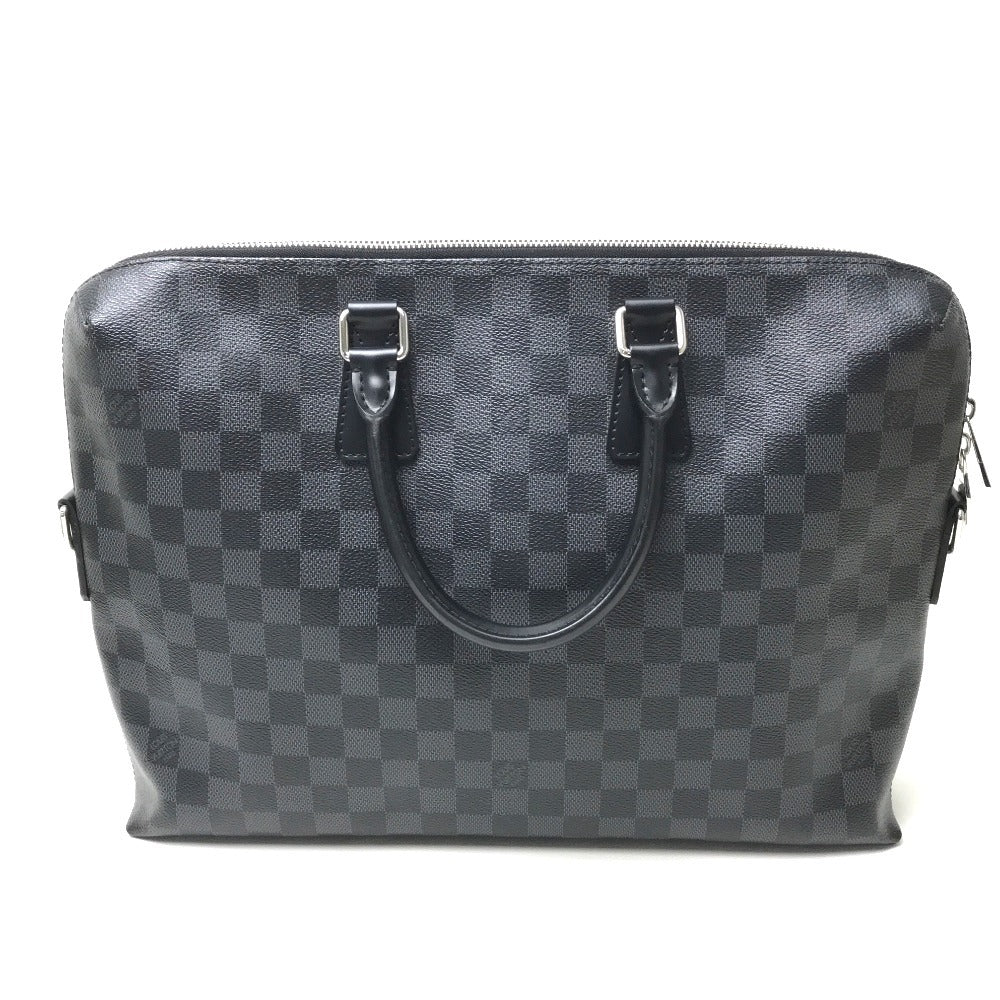 LOUIS VUITTON Business bag N48224 Damier Grafitto Canvas black Damier Graphite Porto Documan Jules mens Used Authentic