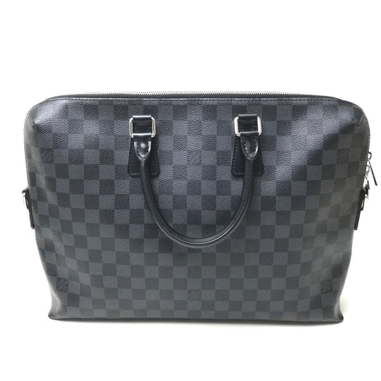 LOUIS VUITTON Business bag N48224 Damier Grafitto Canvas black Damier Graphite Porto Documan Jules mens Used Authentic