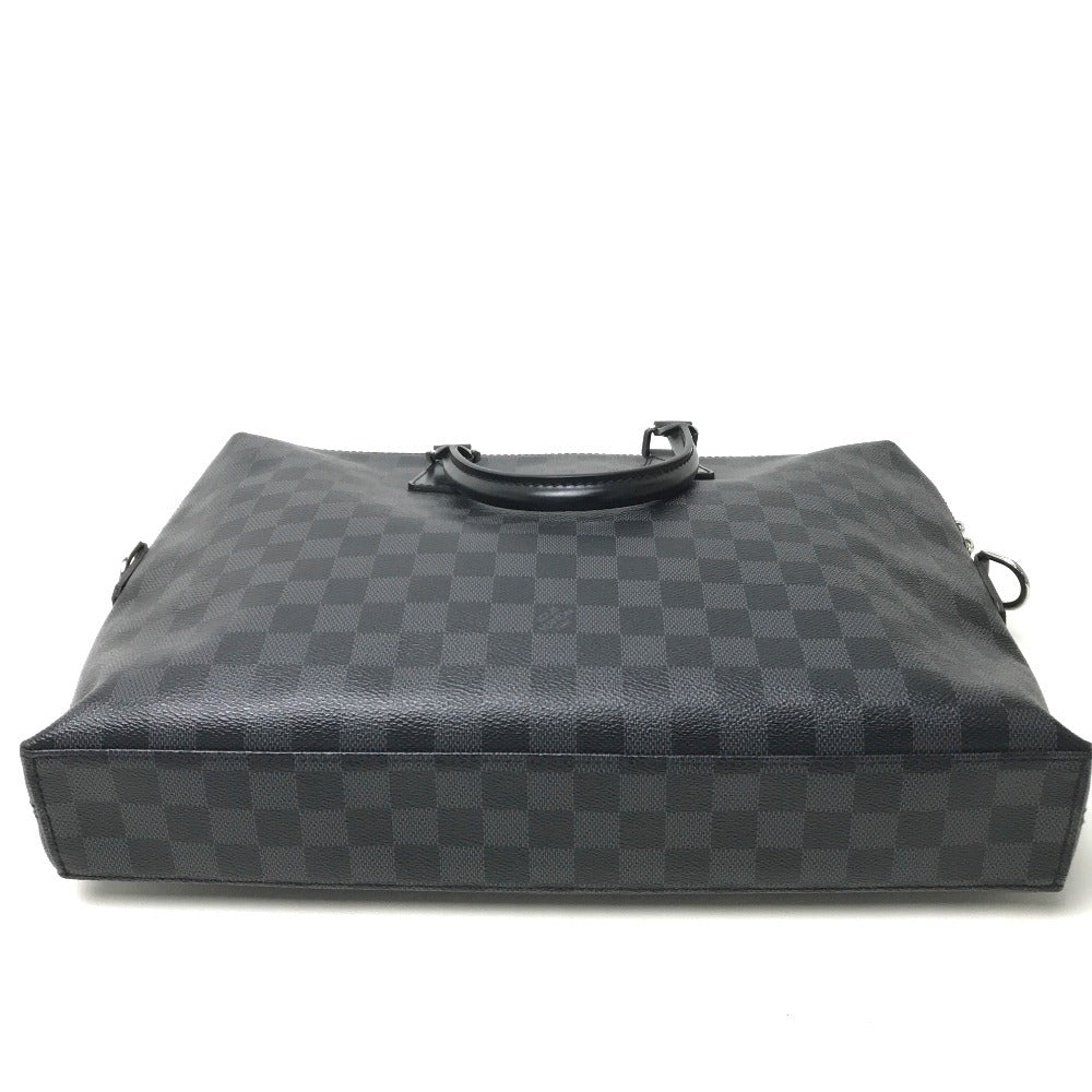 LOUIS VUITTON Business bag N48224 Damier Grafitto Canvas black Damier Graphite Porto Documan Jules mens Used Authentic