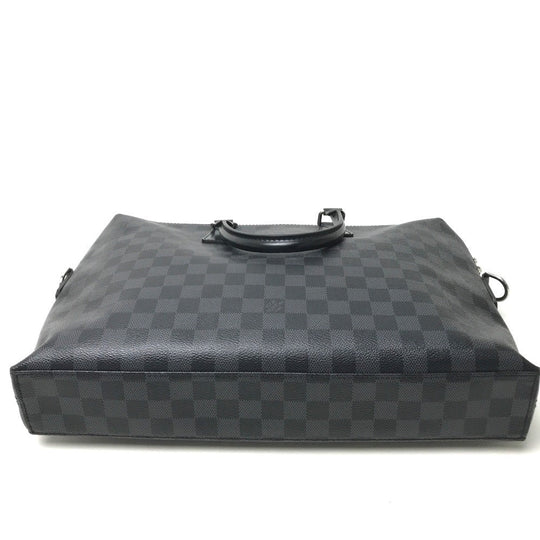 LOUIS VUITTON Business bag N48224 Damier Grafitto Canvas black Damier Graphite Porto Documan Jules mens Used Authentic