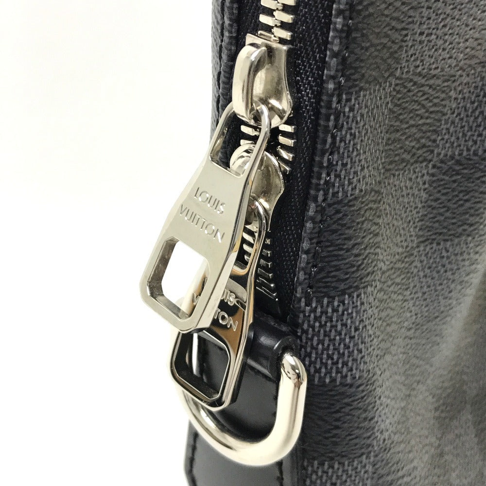 LOUIS VUITTON Business bag N48224 Damier Grafitto Canvas black Damier Graphite Porto Documan Jules mens Used Authentic