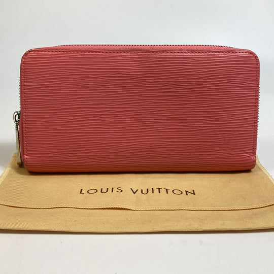 LOUIS VUITTON Long Wallet Purse M60663 Epi Leather pink Epi Zippy wallet Women Used Authentic
