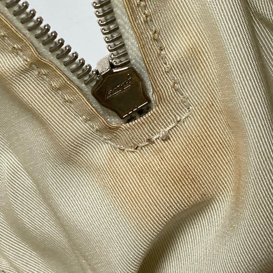 CHANEL Boston Duffel bag A30899 leather Ivory CCCOCO Mark Chevron Vstitch Women Used Authentic
