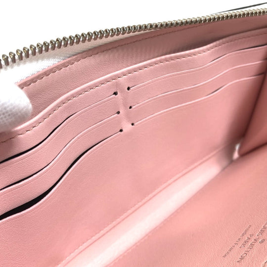 LOUIS VUITTON Long Wallet Purse M80490 monogram mahina leather Pink x White monogram mahina gradation Zippy wallet Women Used Authentic