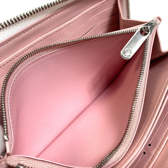 LOUIS VUITTON Long Wallet Purse M80490 monogram mahina leather Pink x White monogram mahina gradation Zippy wallet Women Used Authentic